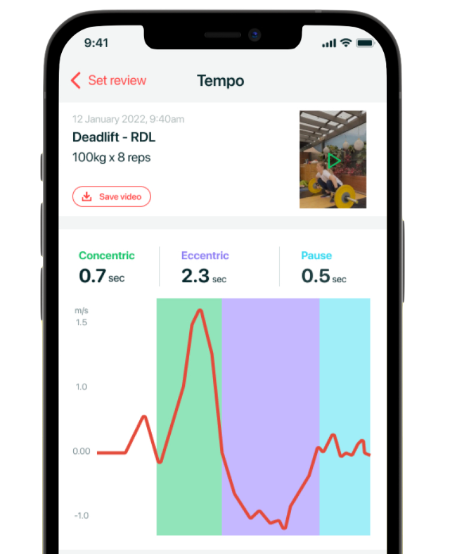 Tempo analysis in the Metric app. Feature still in development